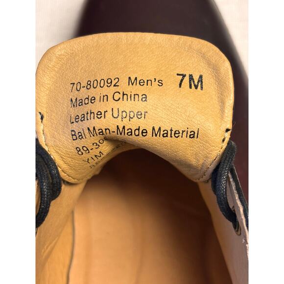 G.H. Bass Men’s Two-Tone Oxford Dress Shoes Brown Black Leather 7M main image 6